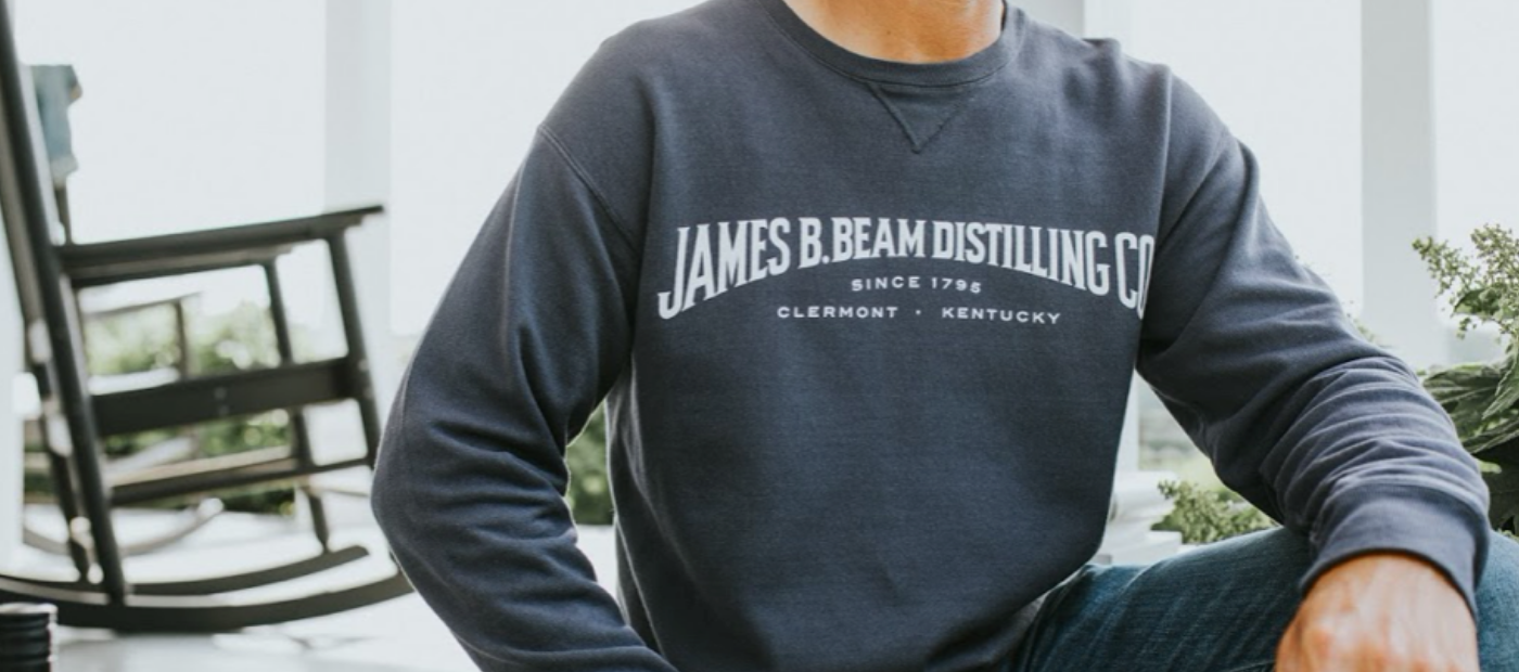 Man wearing James B Beam tshirt banner image
