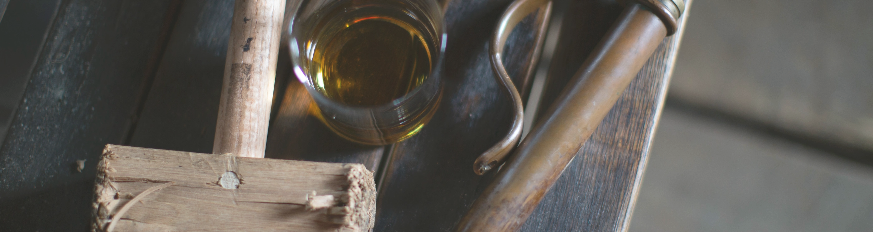 Footer banner image with glass of wine