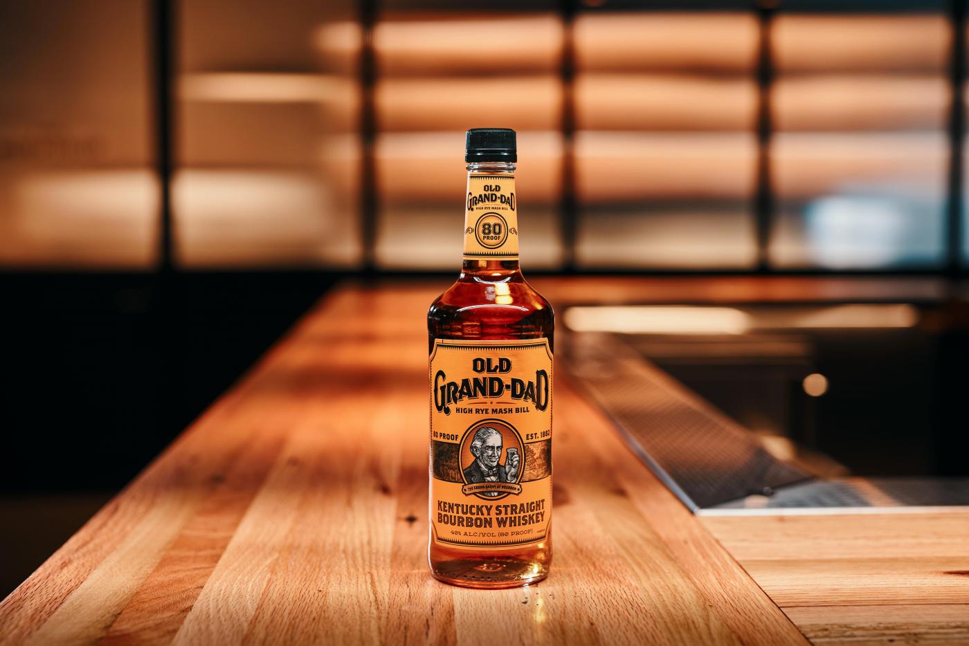 Old Grand Dad Bourbon Bottle Image. bottle image