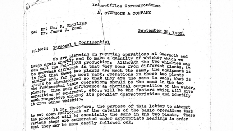 1935 confidential letter