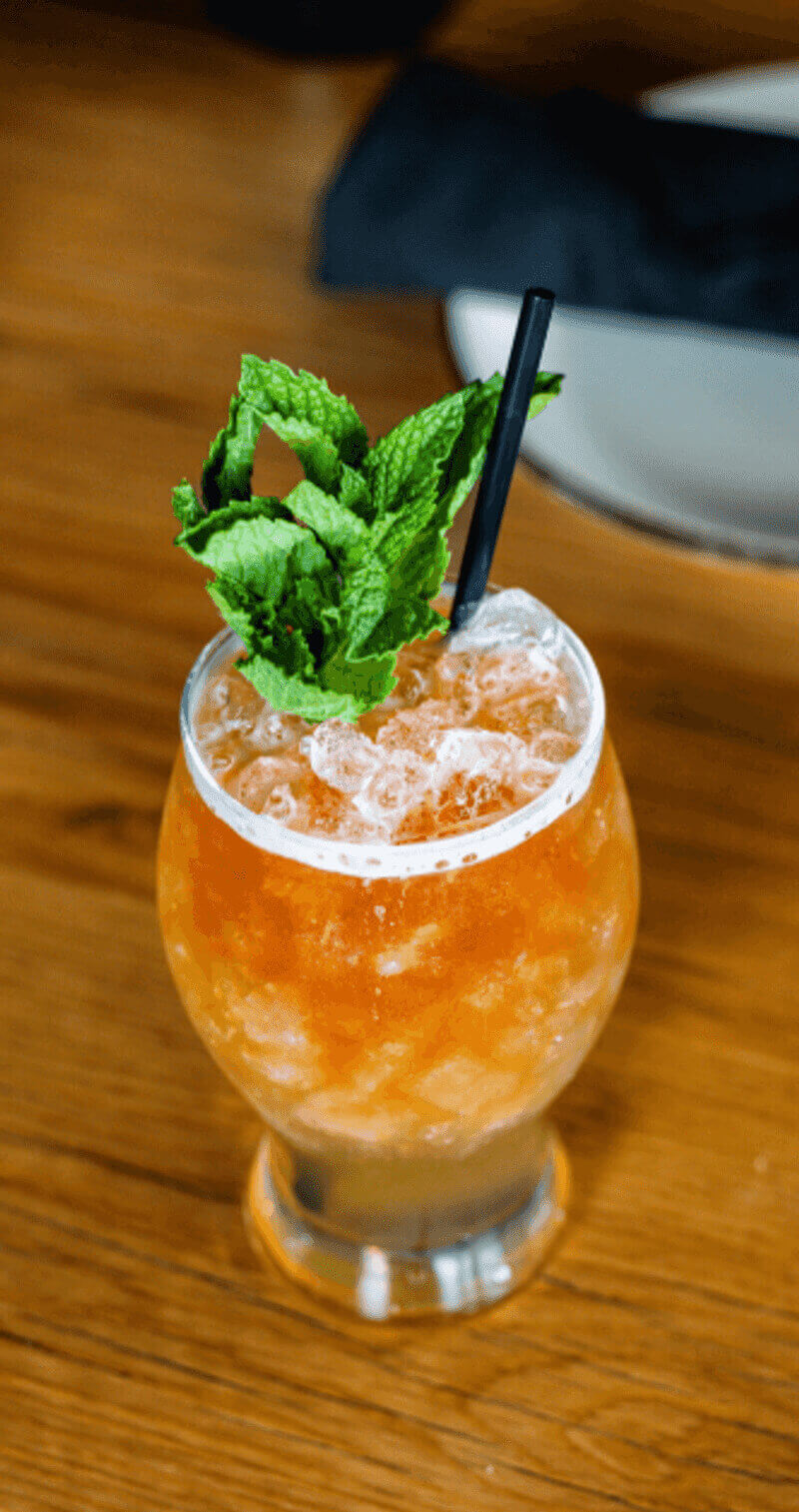 A glass of drink image