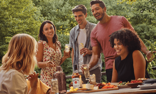Image of people with a wine glasses