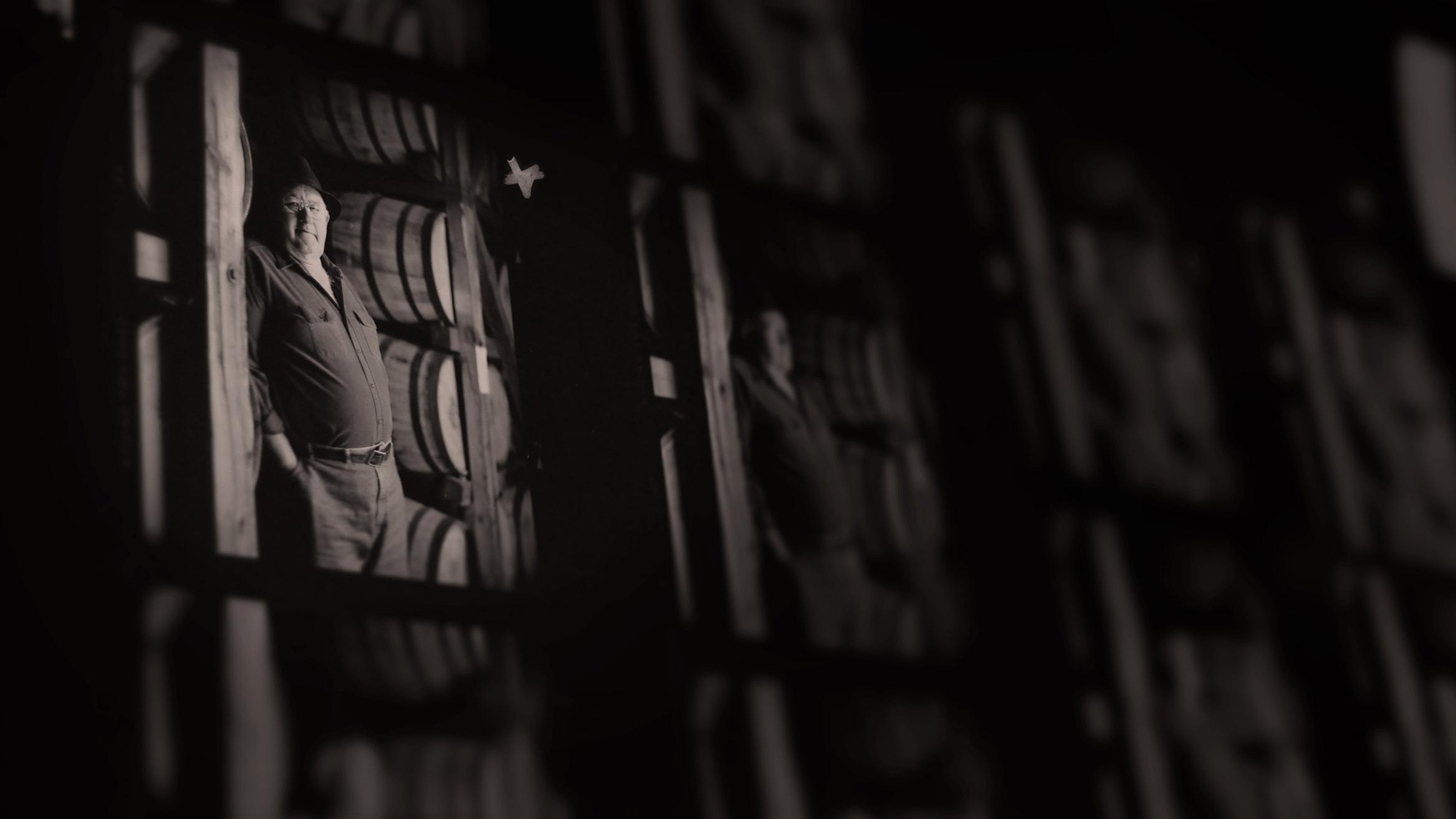 Photo by Booker between barrels