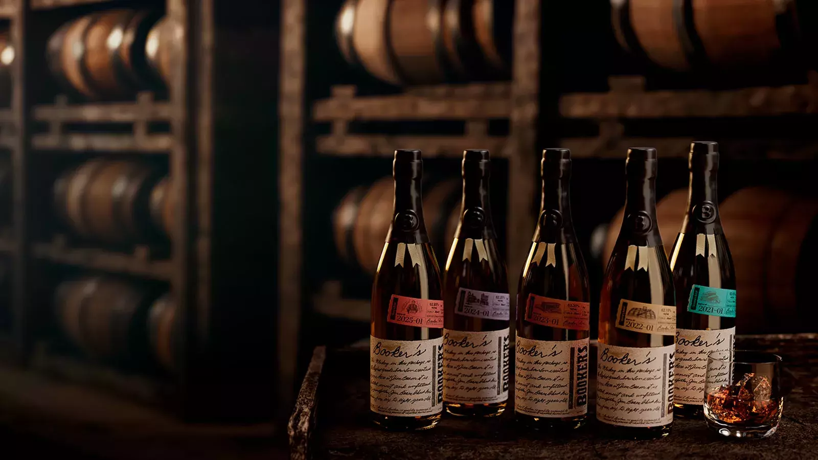 Booker’s barrels in Jim Beam distillery