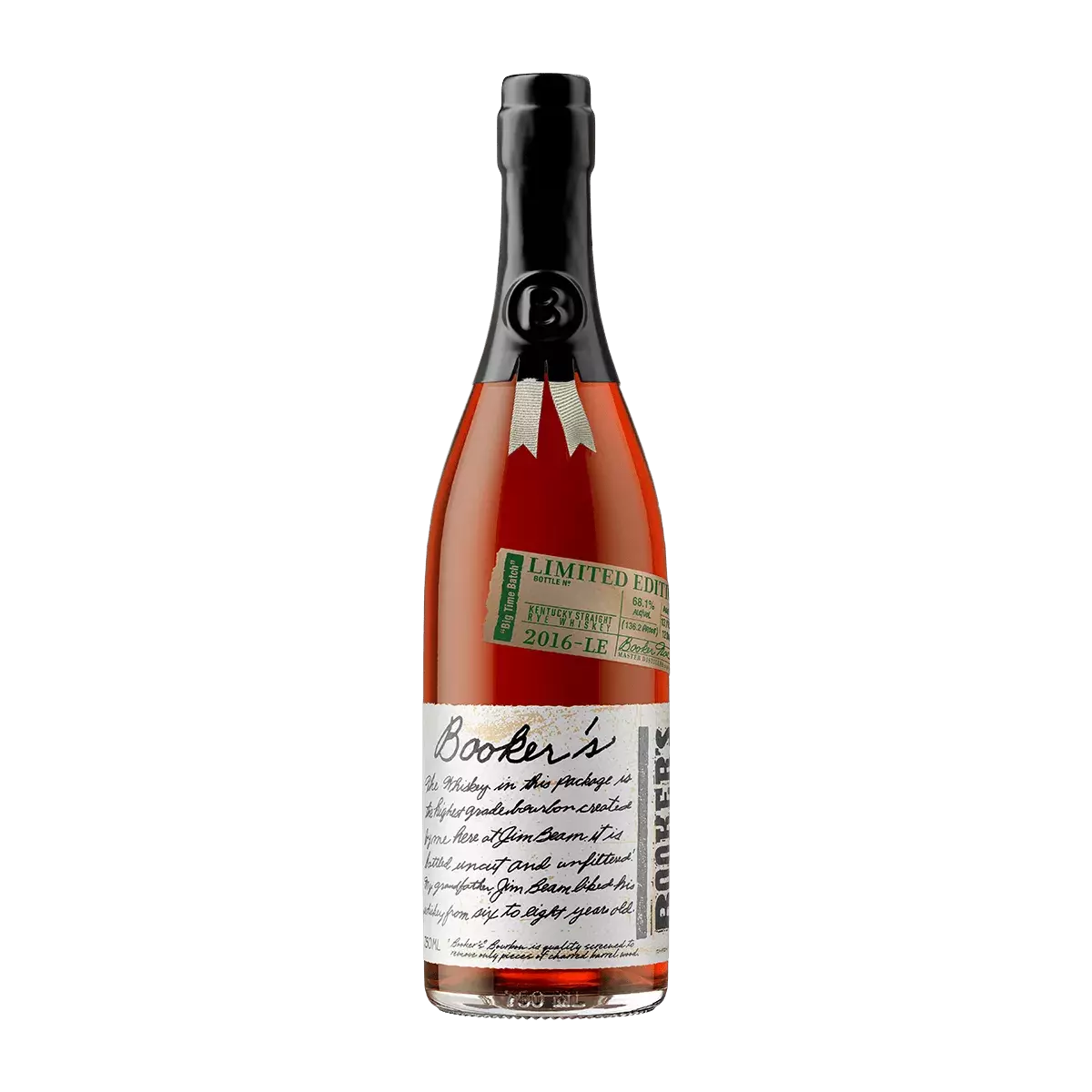 Booker’s bottle batch 2016 Le Limited Edition Booker’s® Rye