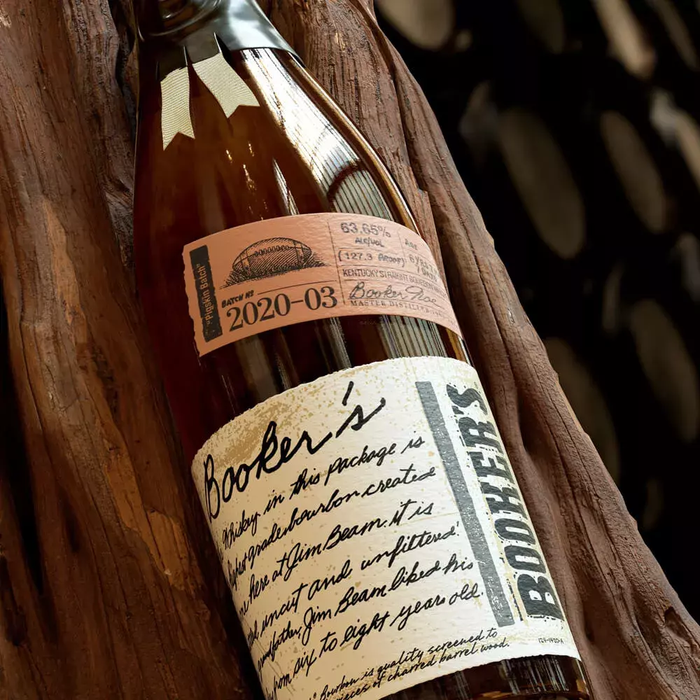 Booker’s bottle batch 2020-03 with box and dark background