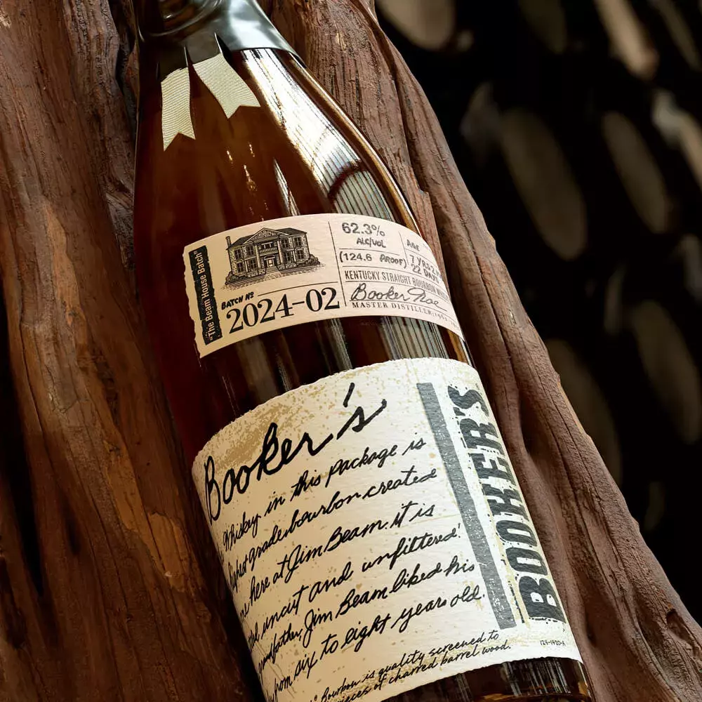 Booker’s bottle batch 2024-02 with box and dark background