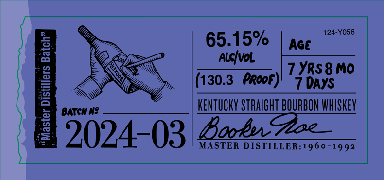 Booker’s label sticker 2024-03