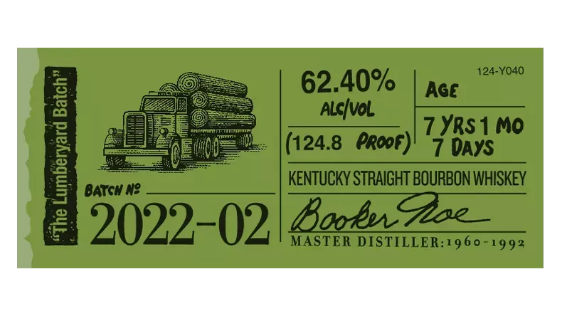 Booker’s label sticker 2022-02