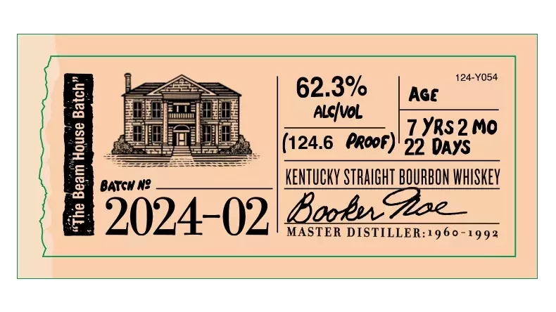 Booker’s label sticker 2024-02