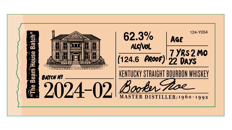 Booker’s label sticker 2024-02