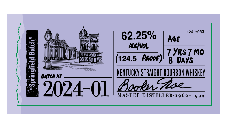 Booker’s label sticker 2024-01