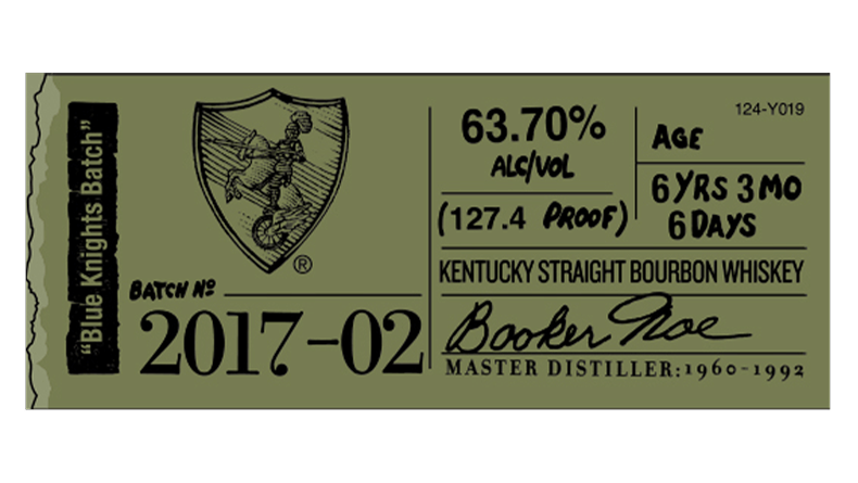 Booker’s label sticker 2017-02