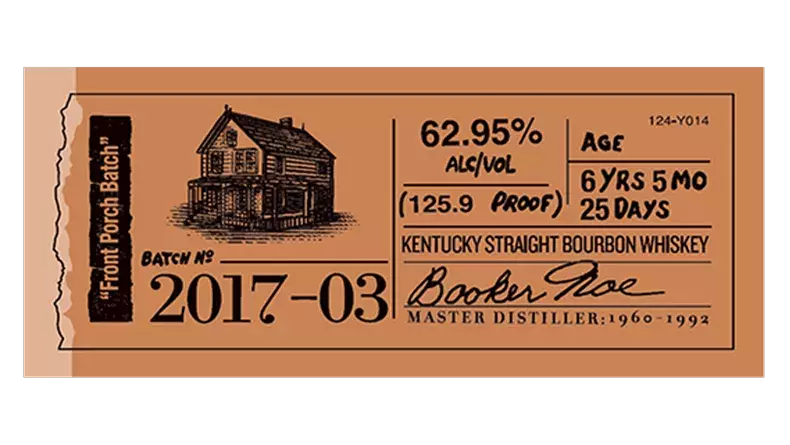 Booker’s label sticker 2017-03
