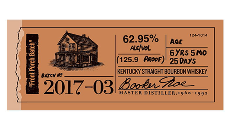 Booker’s label sticker 2017-03