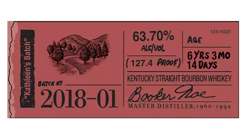 Booker’s label sticker 2018-01