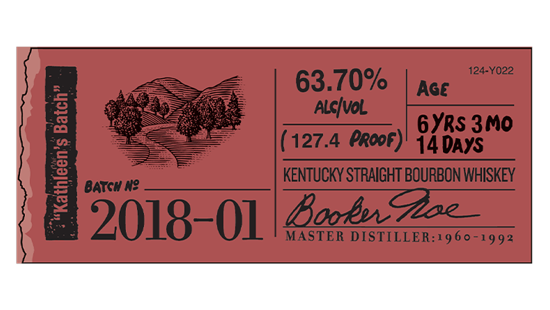 Booker’s label sticker 2018-01