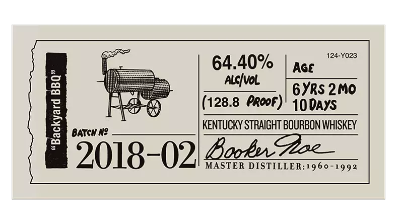 Booker’s label sticker 2018-02