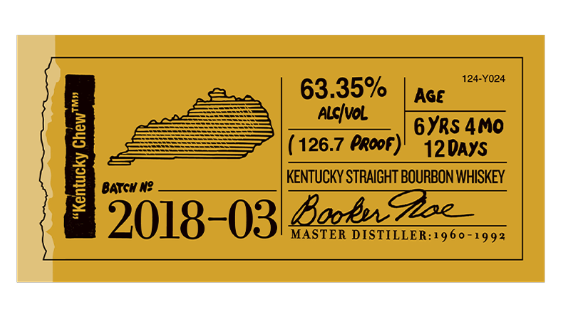 Booker’s label sticker 2018-03