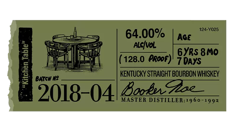 Booker’s label sticker 2018-04