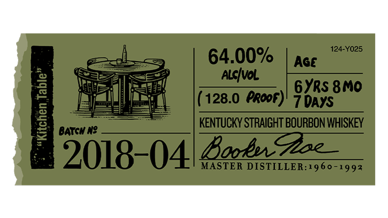 Booker’s label sticker 2018-04