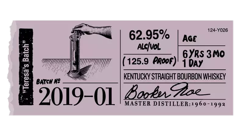 Booker’s label sticker 2019-01