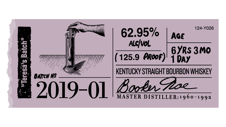 Booker’s label sticker 2019-01