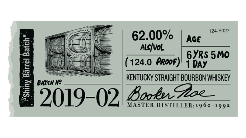 Booker’s label sticker 2019-02