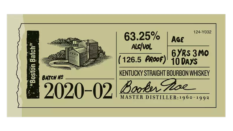 Booker’s label sticker 2020-02