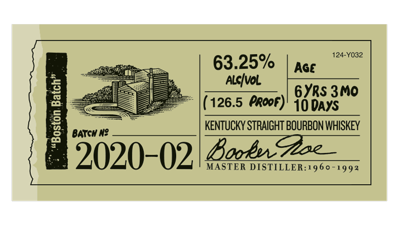 Booker’s label sticker 2020-02
