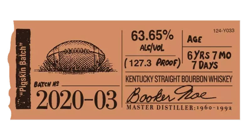 Booker’s label sticker 2020-03
