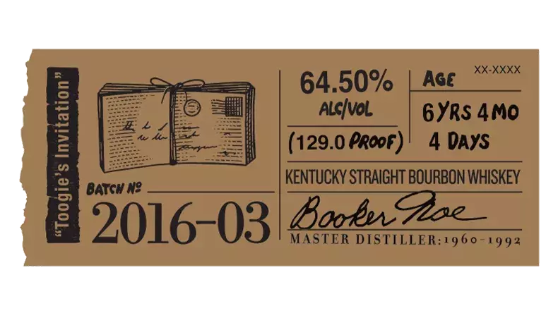 Booker’s label sticker 2016 Le Limited Edition Booker’s® Rye