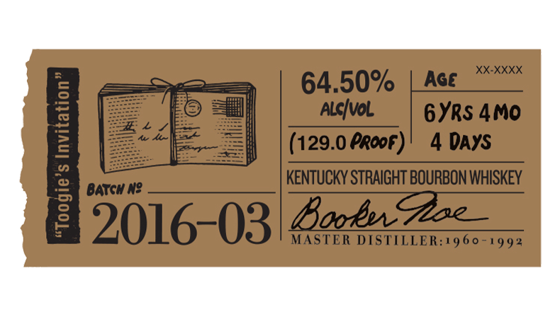 Booker’s label sticker 2016 Le Limited Edition Booker’s® Rye