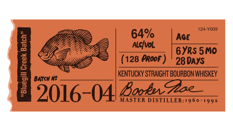 Booker’s label sticker 2016-04