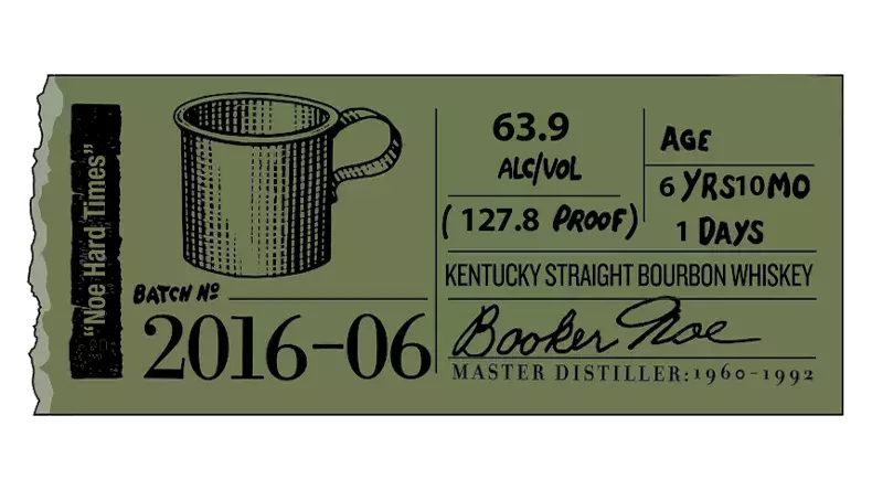 Booker’s label sticker 2016-06