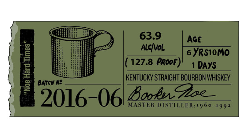 Booker’s label sticker 2016-06