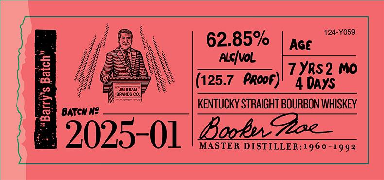 Booker’s label sticker 2024-03