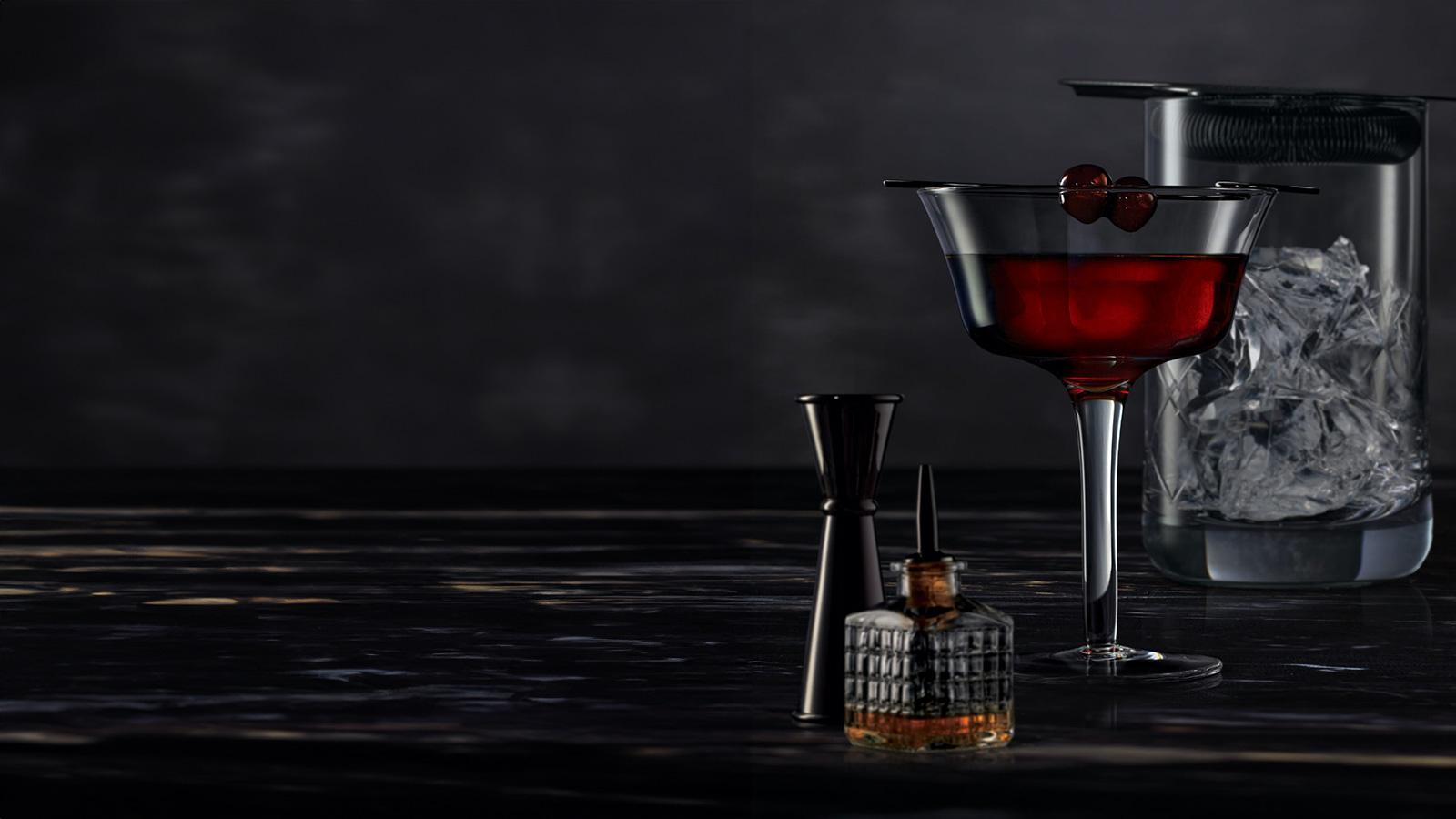 Midnight-Manhattan-Cocktail-Bourbon-Whisky-Bakers