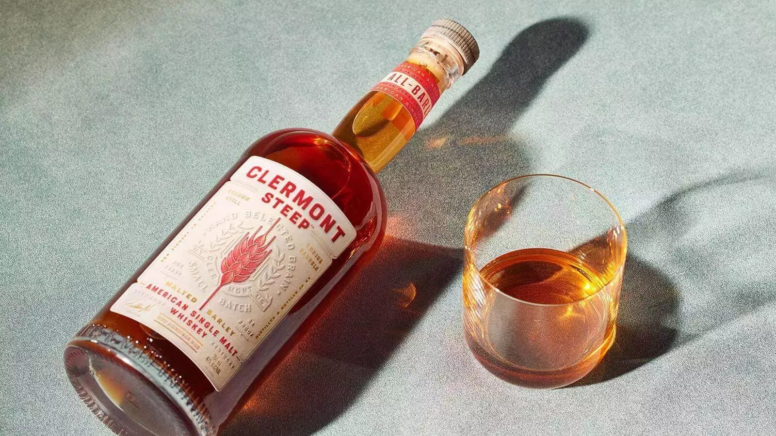 Drink and Bottle of Single Malt Whisky Clermont Steep