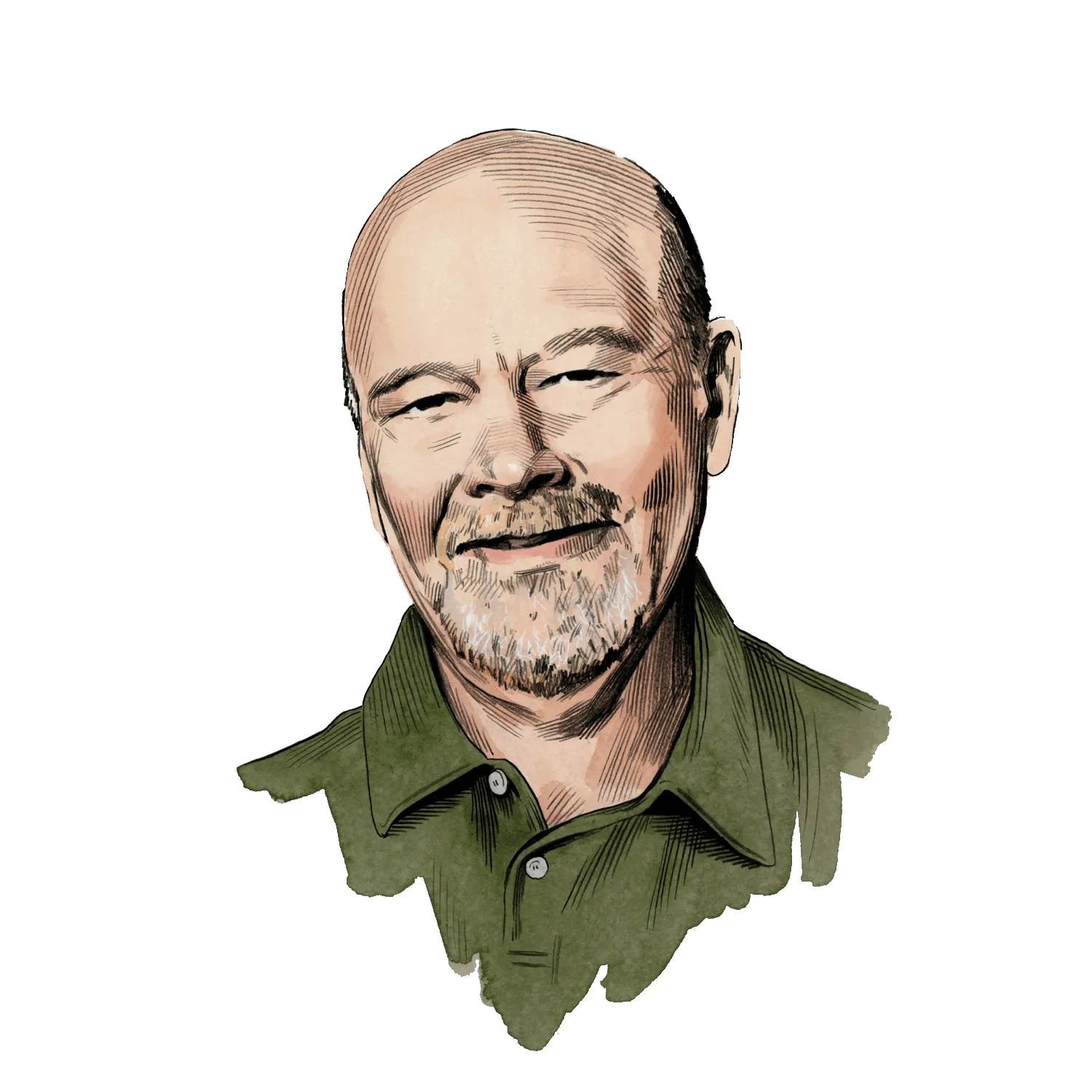 Illustrated portrait of 7the Generation Master Distiller, Fred Noe