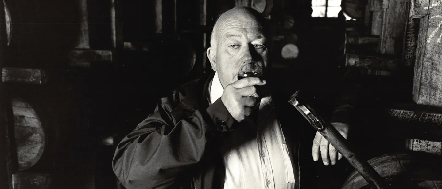 Fred Noe tasting the bourbon