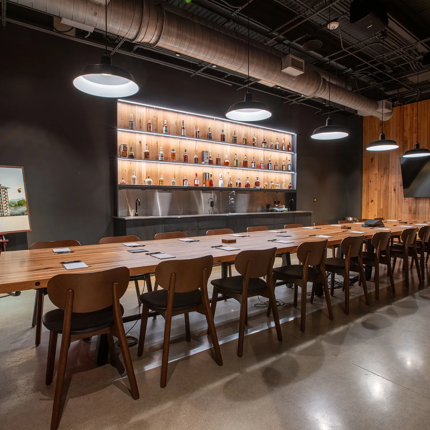 fbn workshop interior table bottle wall