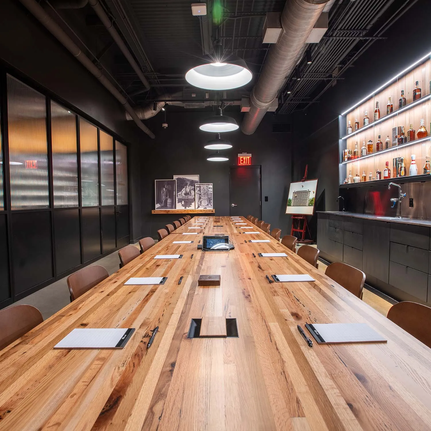 fbn workshop interior table framed photos