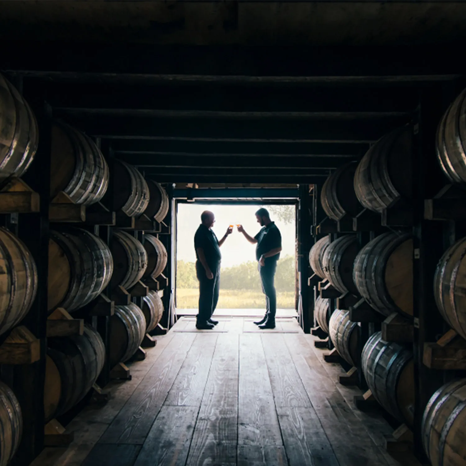 old grand dad whisky barrels
