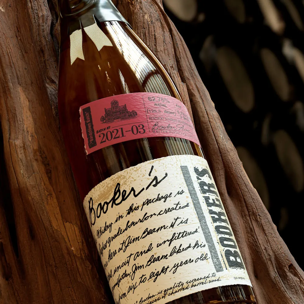 Booker’s bottle batch 2021-03 with background
