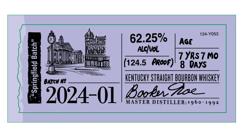 Booker’s label sticker 2024-01