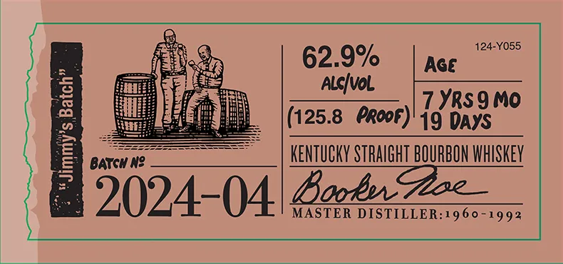 Booker’s label sticker 2024-04