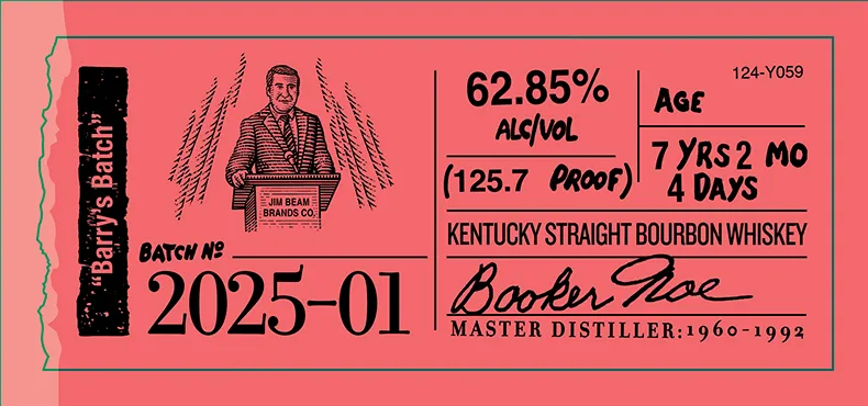 Booker’s label sticker 2024-03